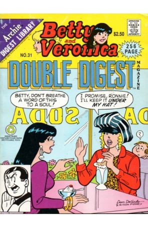 Betty and Veronica Double Digest 31 published by Archie with cover art by Dan DeCarlo