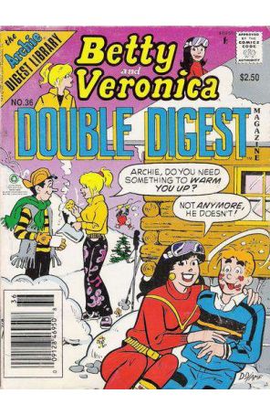 Betty and Veronica Double Digest 36 (Newsstand) published by Archie with cover art by Dan DeCarlo Sr.