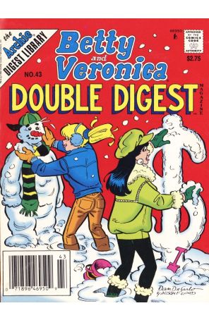 Betty and Veronica Double Digest 43 (Newsstand) published by Archie with cover art by Dan DeCarlo