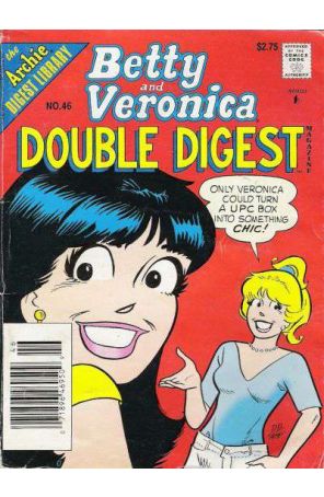 Betty and Veronica Double Digest 46 (Newsstand) published by Archie with cover art by Dan DeCarlo Sr.