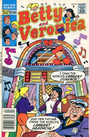 Betty and Veronica 29 (Newsstand) published by Archie with cover art by Dan DeCarlo