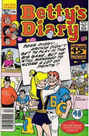 Betty's Diary 14 published by Archie with cover art by Dan DeCarlo