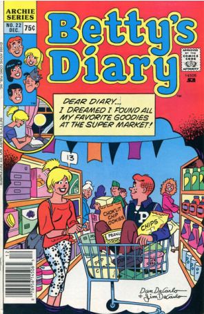 Betty's Diary 22 (Newsstand) published by Archie with cover art by Dan DeCarlo