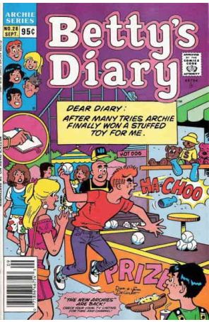 Betty's Diary 28 (Newsstand) published by Archie with cover art by Dan DeCarlo