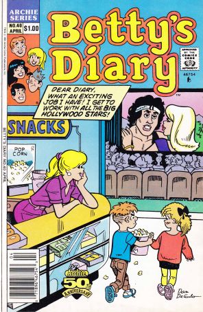 Betty's Diary 40 (Newsstand) published by Archie with cover art by Dan DeCarlo