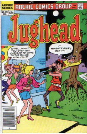Jughead (Vol. 1) 343 published by Archie with cover art by Dan DeCarlo