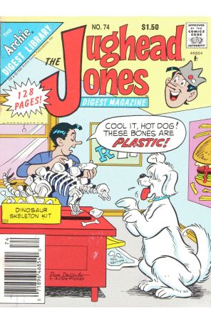 The Jughead Jones Digest Magazine 74 (Newsstand) published by Archie with cover art by Dan DeCarlo