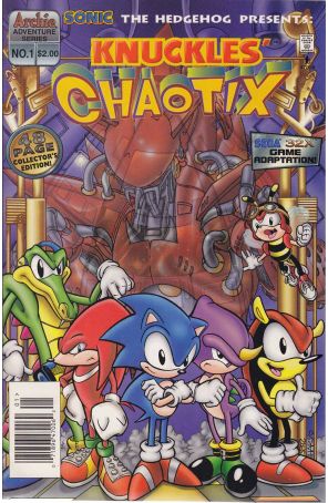 Knuckles' Chaotix 1 (Newsstand) published by Archie