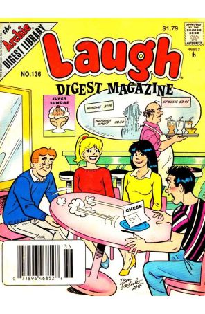 Laugh Digest Magazine 136 (Newsstand) published by Archie with cover art by Dan DeCarlo