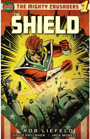 Mighty Crusaders: The Shield 1B published by Archie with cover art by Francesco Francavilla