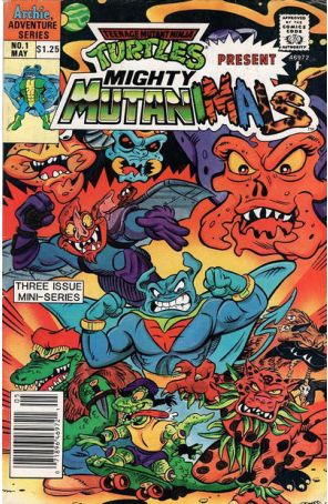 Mighty Mutanimals (Mini-Series) 1 (Newsstand) published by Archie with cover art by Ken Mitchroney