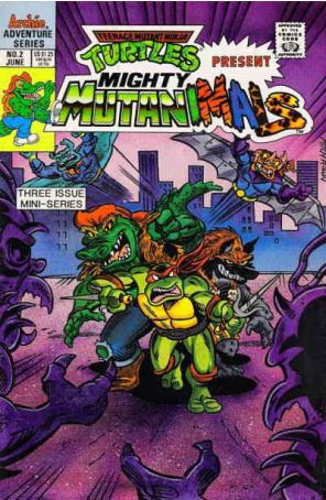 Mighty Mutanimals (Mini-Series) 2 published by Archie with cover art by Ken Mitchroney
