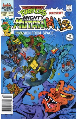 Mighty Mutanimals (Mini-Series) TPB 1 (Newsstand) published by Archie with cover art by Ken Mitchroney