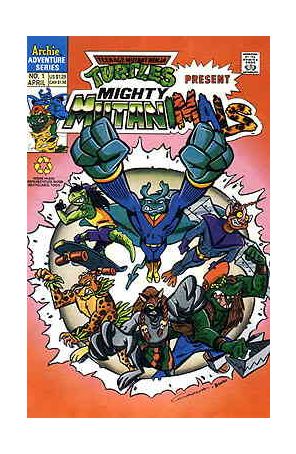 Mighty Mutanimals 1 published by Archie with cover art by Garrett Ho