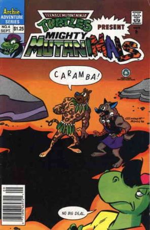 Mighty Mutanimals 4 (Newsstand) published by Archie with cover art by Garrett Ho