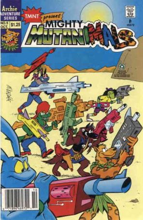 Mighty Mutanimals 5 (Newsstand) published by Archie with cover art by Mike Kazaleh