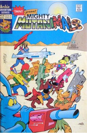 Mighty Mutanimals 5 published by Archie with cover art by Mike Kazaleh