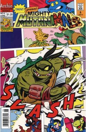 Mighty Mutanimals 9 (Newsstand) published by Archie with cover art by Ken Mitchroney