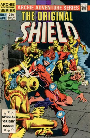 Original Shield 1 published by Archie with cover art by Rudy Nebres