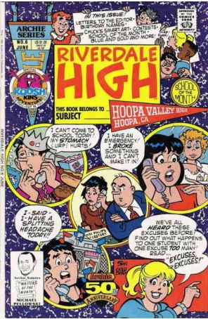 Riverdale High 6 published by Archie with cover art by Stan Goldberg