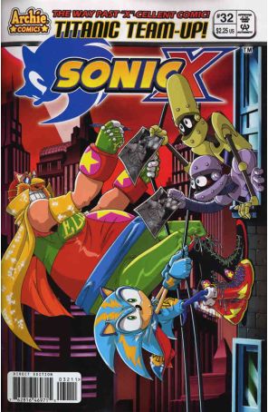 Sonic X 32 published by Archie with cover art by Pat Spaziante