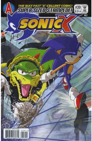 Sonic X 39 published by Archie with cover art by Pat Spaziante