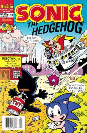 Sonic the Hedgehog 11 (Newsstand) published by Archie with cover art by Dave Manak