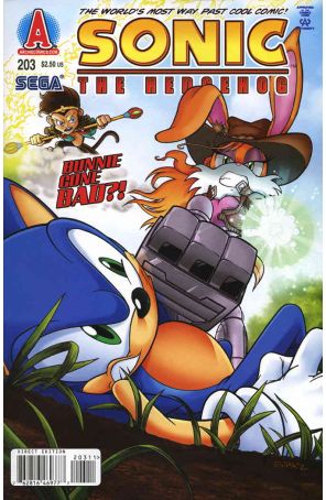 Sonic the Hedgehog 203 published by Archie with cover art by Patrick Spaziante