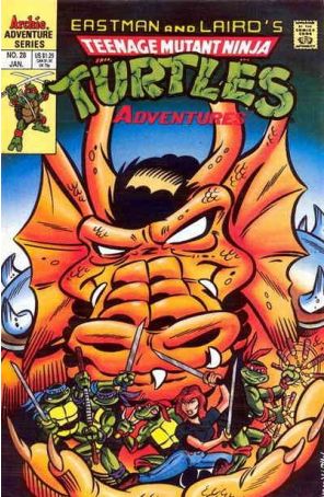 Teenage Mutant Ninja Turtles Adventures (2nd Series) 28 published by Archie with cover art by Ken Mitchroney