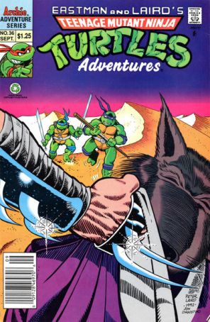 Teenage Mutant Ninja Turtles Adventures (2nd Series) 36 (Newsstand) published by Archie with cover art by Peter Laird