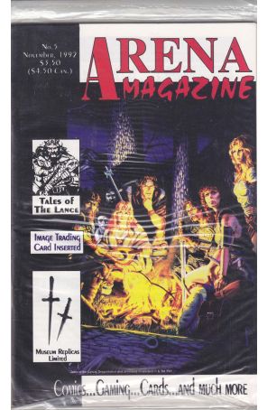 Arena Magazine 5 (with card) published by Arena with cover art by Larry Stroman