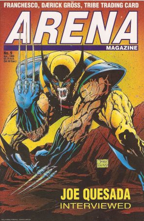 Arena Magazine 9 published by Arena with cover art by Joe Quesada
