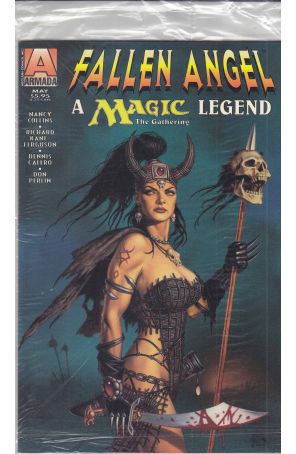 Fallen Angel on the World of Magic: The Gathering 1 (in bag) published by Armada with cover art by Clyde Caldwell
