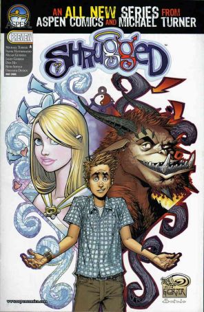 Soulfire/Shrugged Preview (Michael Turner's) 1A published by Aspen with cover art by Michael Turner and Micah Gunnell