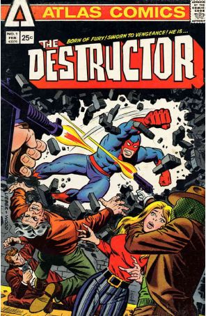 The Destructor 1 published by Atlas with cover art by Larry Lieber
