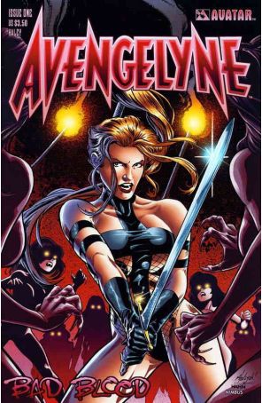 Avengelyne: Bad Blood 1C published by Avatar with cover art by Matt Haley