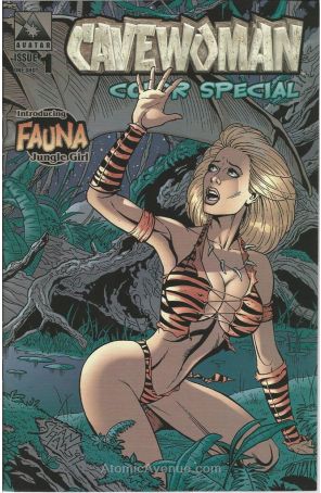 Cavewoman Color Special 1F published by Avatar with cover art by Sean Shaw