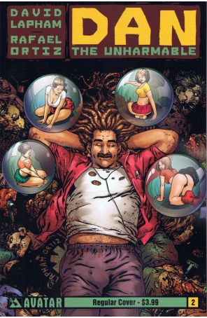 Dan the Unharmable 2 published by Avatar with cover art by Rafael Ortiz