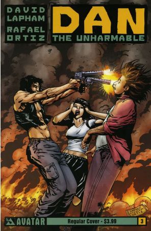 Dan the Unharmable 3 published by Avatar with cover art by Rafael Ortiz
