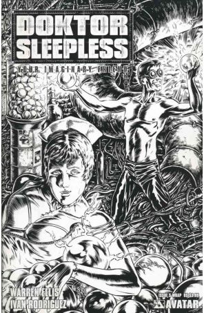 Doktor Sleepless 5A published by Avatar with cover art by Raúlo Cáceres