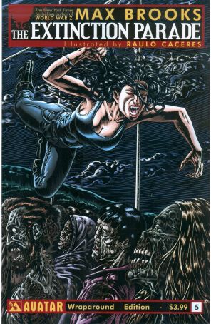 The Extinction Parade 5A published by Avatar with cover art by Raúlo Cáceres