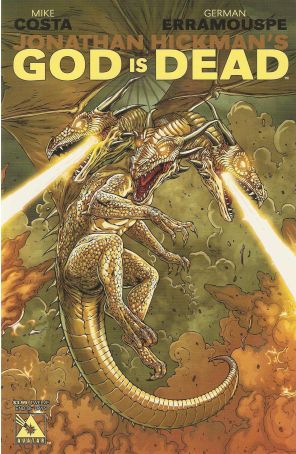 God Is Dead 12A published by Avatar with cover art by Jacen Burrows