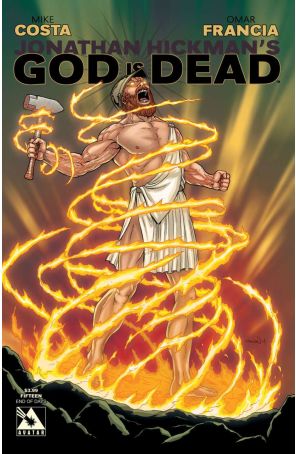 God Is Dead 15A published by Avatar with cover art by Jacen Burrows