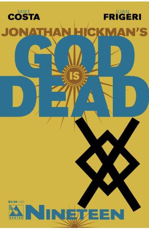 God Is Dead 19 published by Avatar with cover art by Jacen Burrows