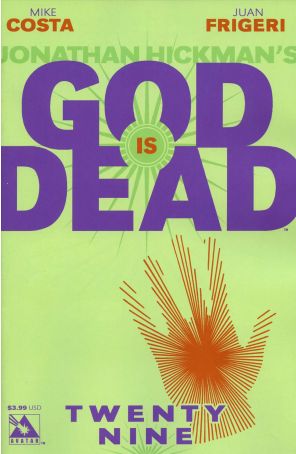 God Is Dead 29 published by Avatar with cover art by Jacen Burrows