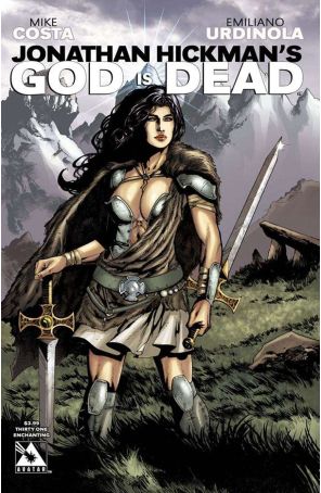 God Is Dead 31A published by Avatar with cover art by Gardenio Lima