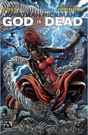 God Is Dead 32B published by Avatar with cover art by Raúlo Cáceres