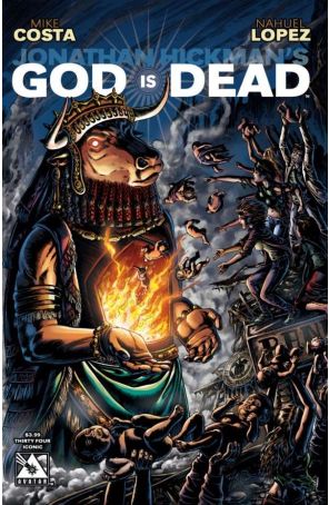 God Is Dead 34C published by Avatar with cover art by Raulo Caceres