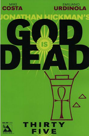 God Is Dead 35 published by Avatar with cover art by Jacen Burrows