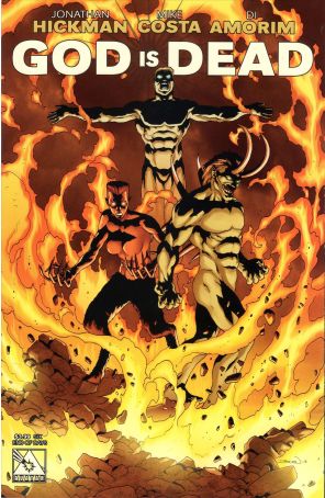God Is Dead 6A published by Avatar with cover art by Jacen Burrows